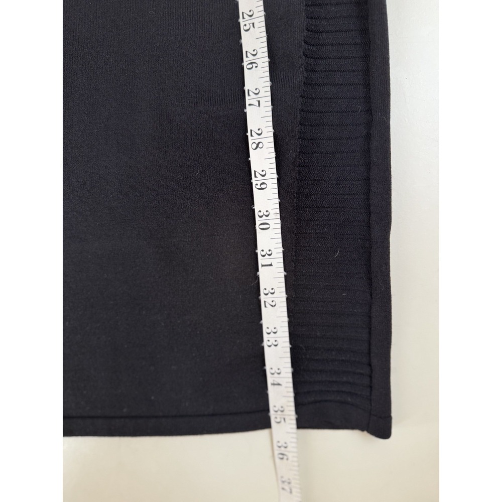 Shoshana Dress Black Knit w/‎ Metal Chain Detail on Sleeves Size S Party Edgy - Picture 9 of 11